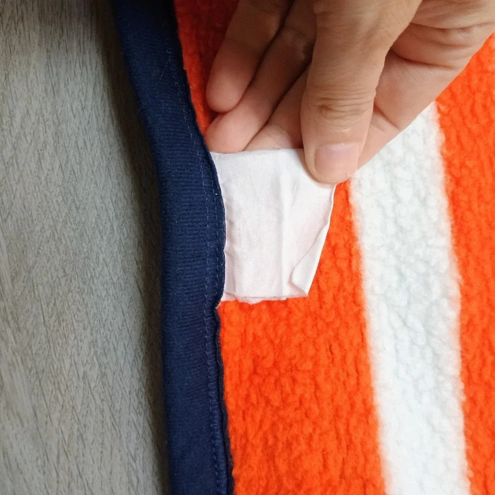 Vintage Biederlack NFL Chicago Bears Blanket Throw Blue Orange